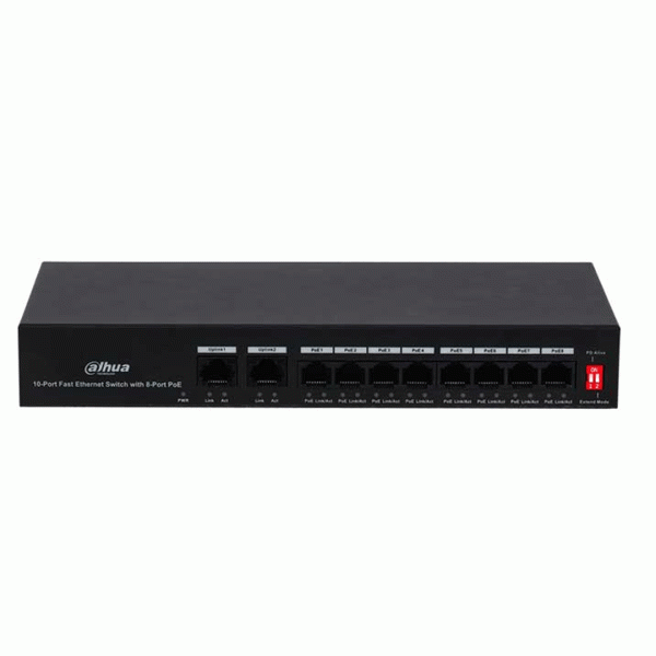 Bộ chuyển đổi và cấp nguồn Dahua PFS3010-8ET-65 (POE)