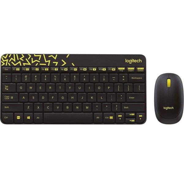 BỘ PHÍM CHUỘT LOGITECH MK240 WIRELESS/OPTICAL/ĐEN – VÀNG NHẠT (BLACK-CHARTREUSE)
